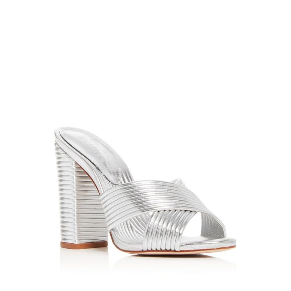 SCHUTZ Silver Strappy Sandals